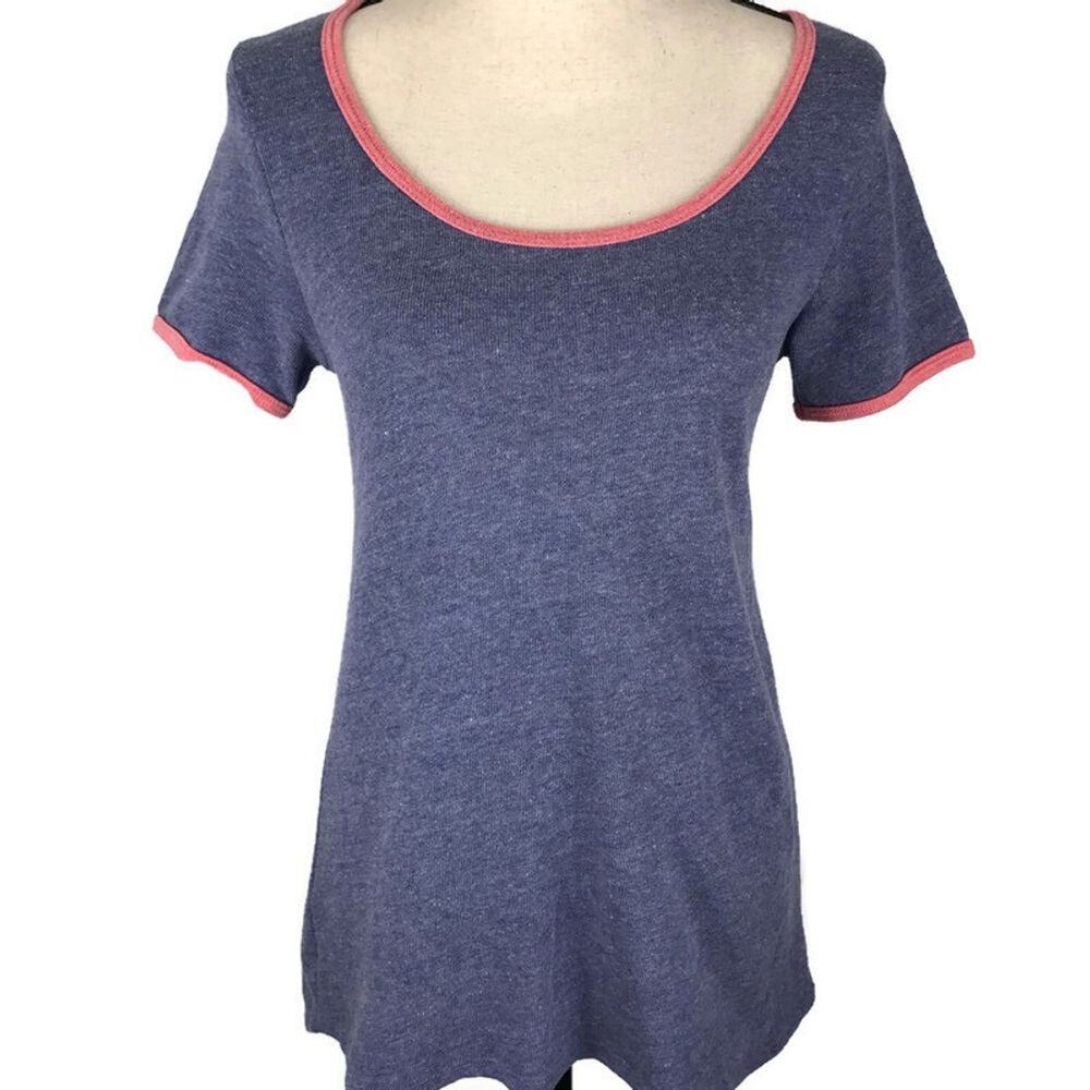 LulaRoe Classic T Hi Low Short Sleeve Top Tunic Purple Womens Sz XXS Scoop Neck